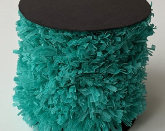 Brand New Color! Teal Green Handmade Crepe Fringe