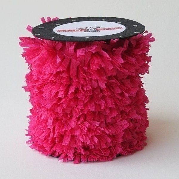 Handmade Crepe Fringe Hot Pink