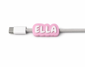 Accesorios para móviles, regalo ideal para San Valentín o cumpleaños. Cable USB personalizado con impresión 3D y nombre impreso: cable de carga de 1,5 m para iPhone, Micro USB y Tipo-C.