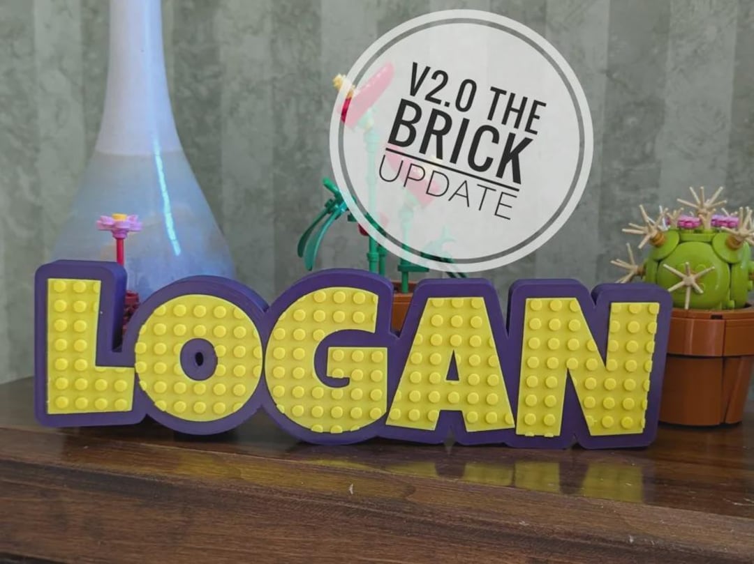 Personalized Toy Style Name Display – Custom Building Block Name Sign ...