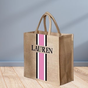 Personalisierte Tragetasche für Brautjungfer, am besten Hochzeit Willkommen Tasche, Geschenk für sie Strand Jute Geschenk, Brautjungfer Geschenktaschen, personalisierte Sackleinen Tote
