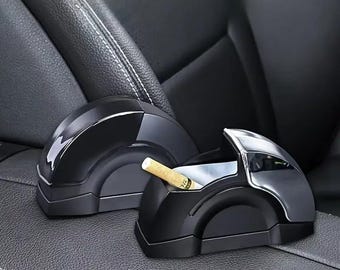 Windproof Car Ashtray, Portable Smoke Control, Adhesive Mountable Ashtray