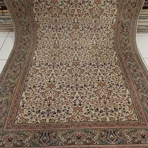 4x7 vintage turkish rug, antique turkish flower rug, handmade wool rug, antique area rug, livingroom rug, authentic turkish rug