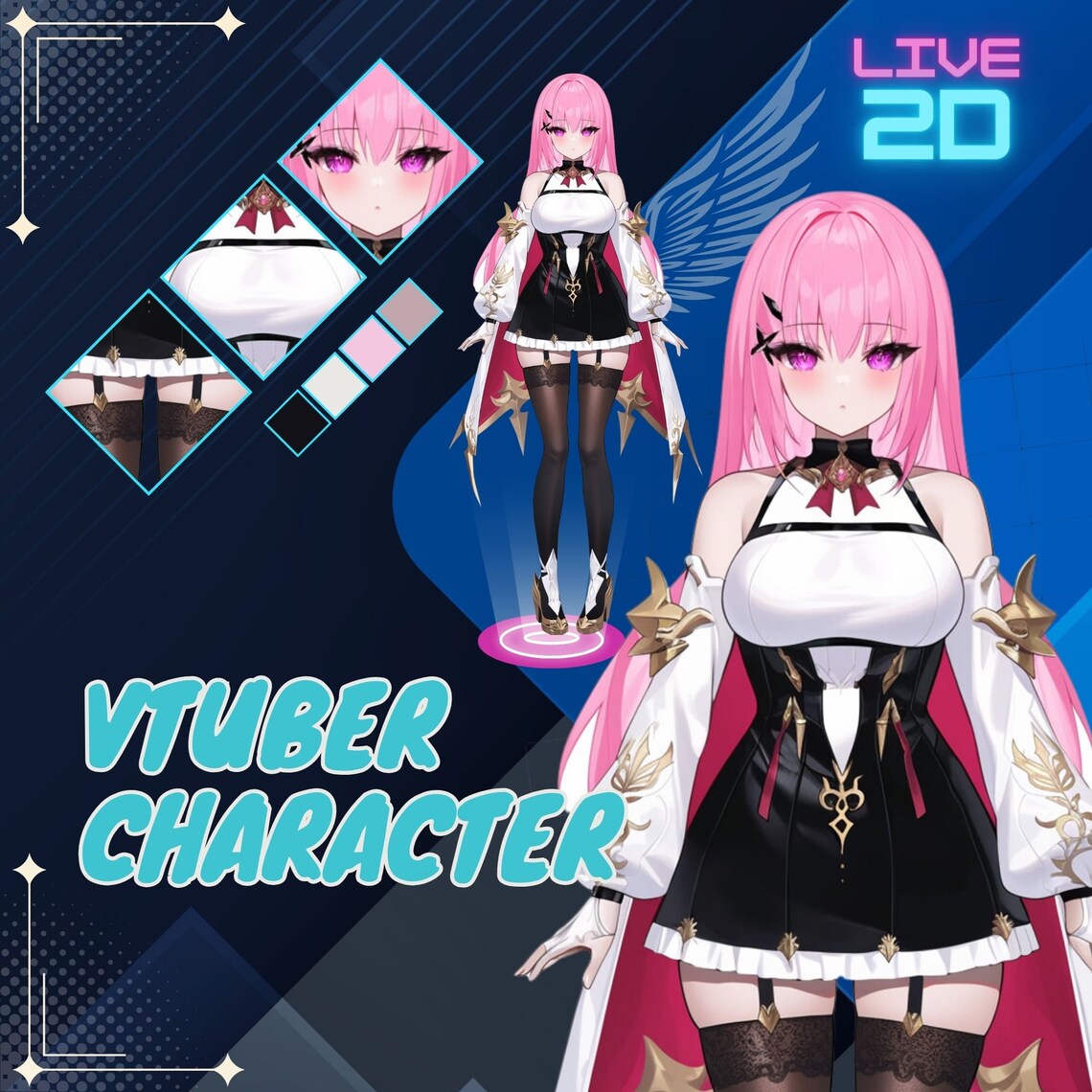 CUSTOM LIVE2D VTUBER MODEL Rigging Vtuber Model, Vtuber, Custom Vtuber ...