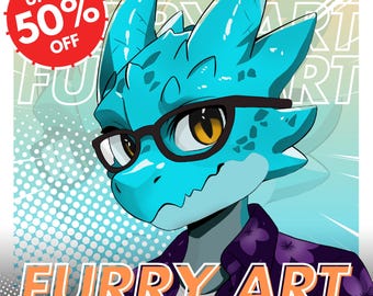 Custom Furry Art: Anthro Character Digital Illustration, Vibrant Colors
