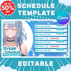 Live Streaming Schedule | Stream Week Schedule | Vtuber Schedule Calendar | VTuber Content Calendar | Vtuber Schedule | Cyberpunk schedule