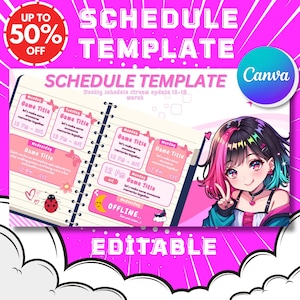 Live Streaming Schedule | Stream Week Schedule | Vtuber Schedule Calendar | VTuber Content Calendar | Vtuber Schedule | Cyberpunk schedule