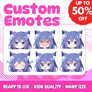 Custom Twitch Emotes High Quality  Premium | Twitch Emoji for streamer | YouTube, Twitch, Discord | Cute Chibi anime Anime Style Character