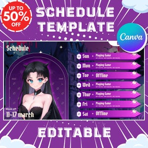 Live Streaming Schedule | Stream Week Schedule | Vtuber Schedule Calendar | VTuber Content Calendar | Vtuber Schedule | Cyberpunk schedule