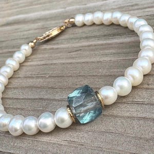 Something Blue Pearl Bracelet