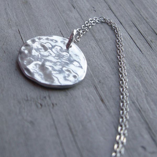 Coco 's gepersonaliseerde unieke PMC Sterling zilveren cirkel hanger ketting