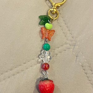 strawberry keychain
