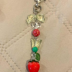 strawberry keychain