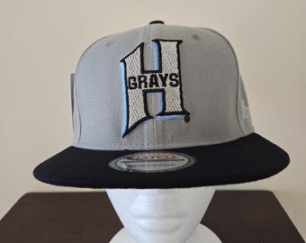 Gorra de béisbol con cierre a presión de los Homestead Grays NLBM con licencia (gris)