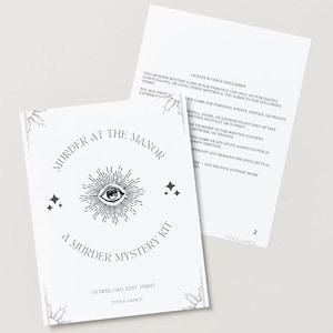 DIY Murder Mystery Party Kit – Printable Whodunnit Dinner Game – How to ...