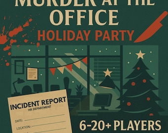 Christmas Murder Mystery Party Game – Printable Office Holiday Party Kit – Whodunnit for Adults – Instant Download Game