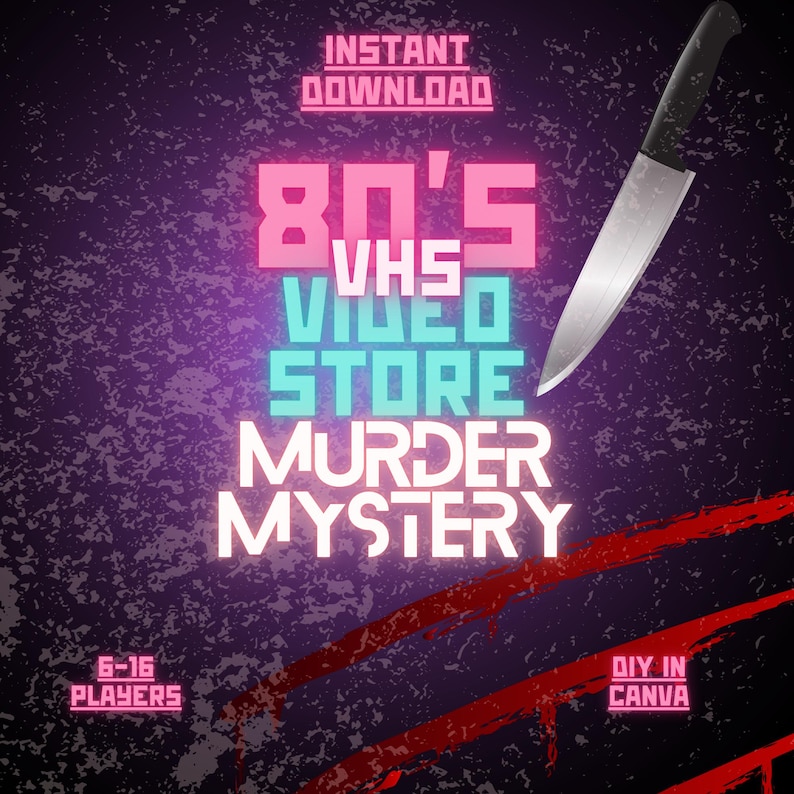 80s Slasher Murder Mystery Party Game – Printable Whodunnit Kit – DIY ...