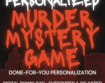 Personalized Murder Mystery Party Game – Custom Names & Event Details (Best Sellers)