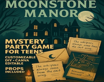 Teen Mystery Party Game | Spooky Halloween Party Activity | Printable Interactive Mystery Kit | Digital Download Game for Teens