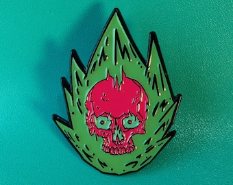 Dark Flame soft enamel pin