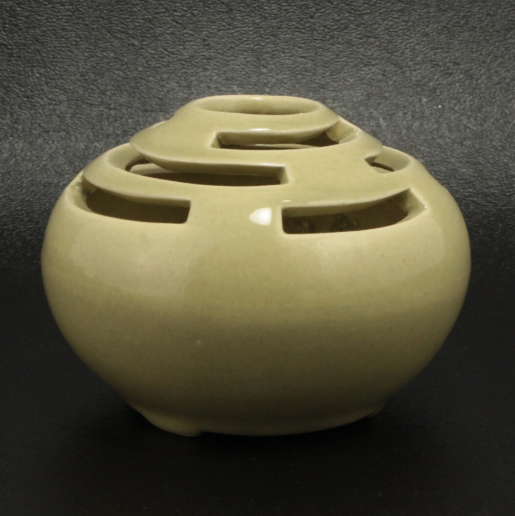 Pansy Pot Vase Flower Frog California Pottery Carmel Designs Etsy