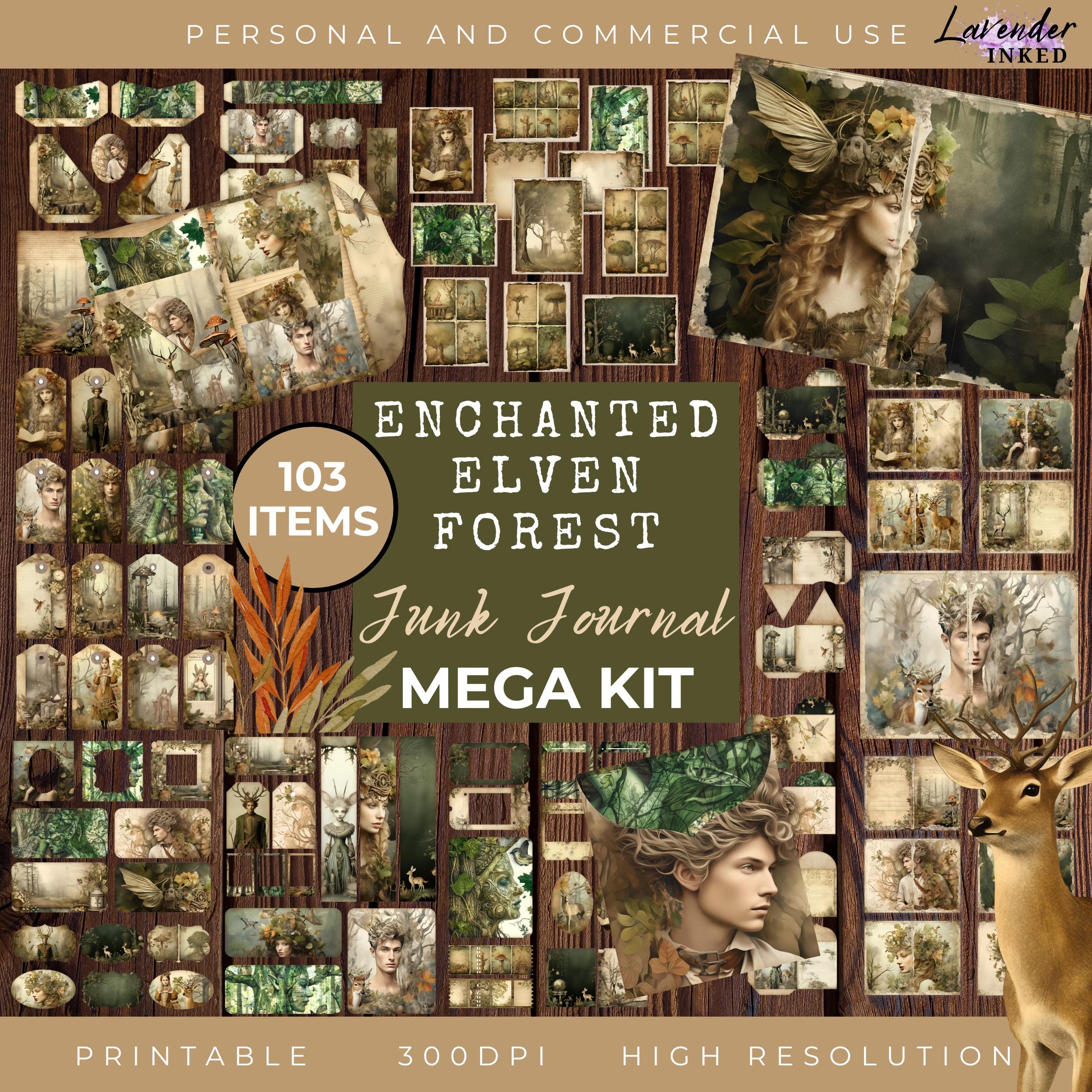 Enchanted Elven Forest Junk Journal Kit, Elfcore Fantasy Ephemera ...