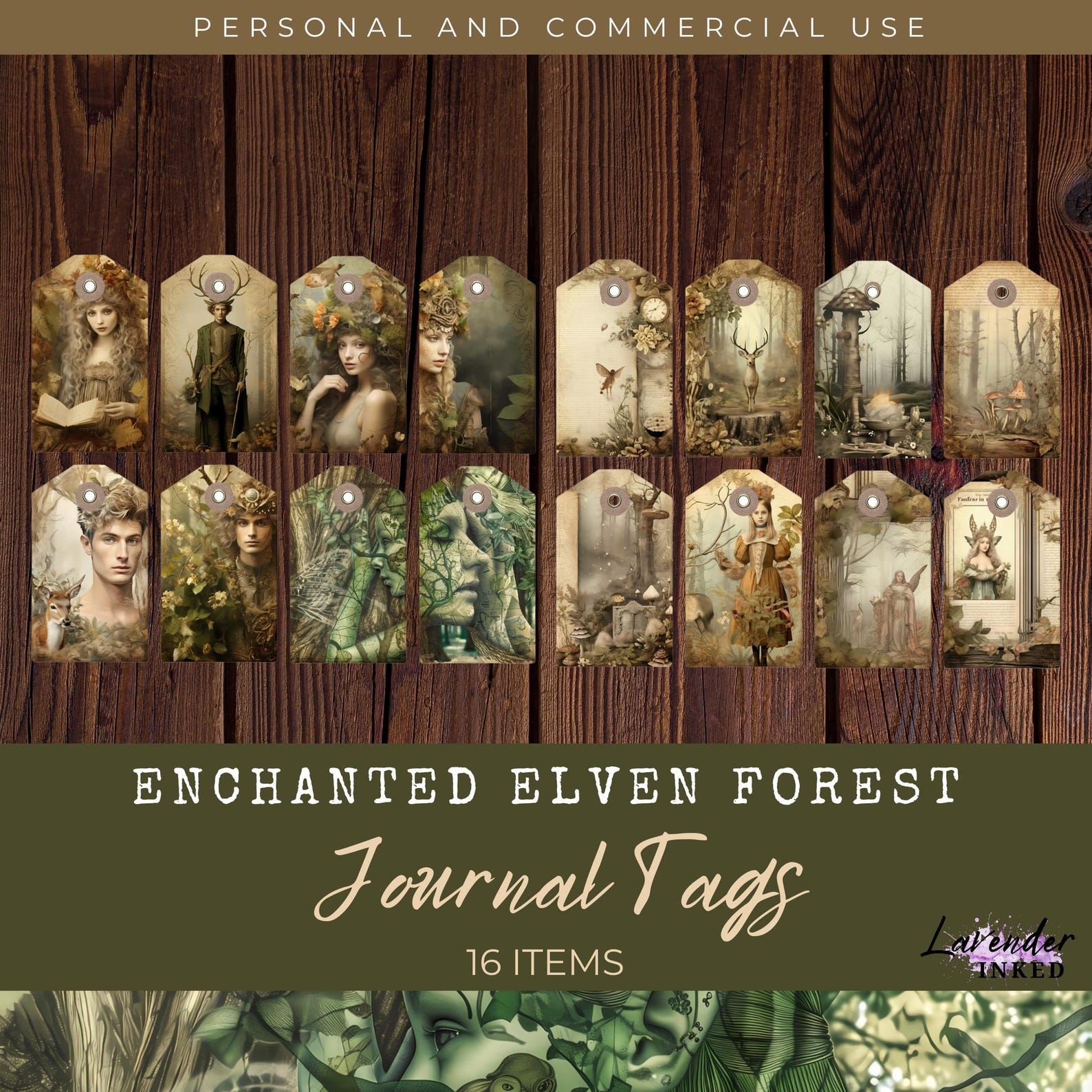 Enchanted Elven Forest Junk Journal Kit, Elfcore Fantasy Ephemera ...