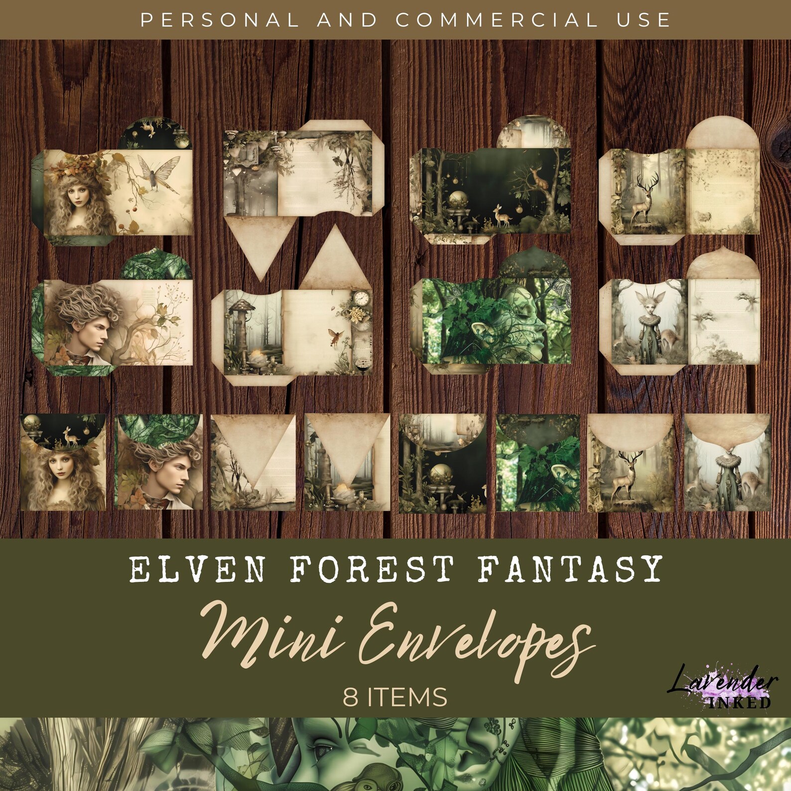 Enchanted Elven Forest Junk Journal Kit, Elfcore Fantasy Ephemera ...