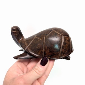Carved Ironwood Turtle Figurine (4.5&quot; Long)