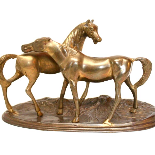 Vintage Brass Statue Etsy