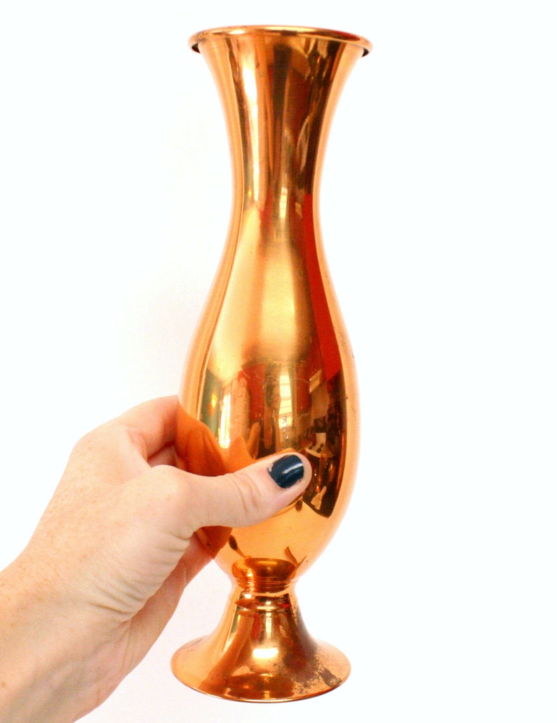 Group of Three Vintage Copper Vases Two Coppercraft Guild Bud Etsy