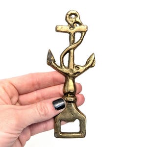 Vintage Brass Anchor Bottle Opener