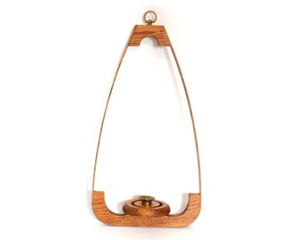 Large Vintage Bentwood Teardrop Shaped Hanging Candle Holder (Without Glass Hurricane)