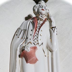 1930's~ Vintage~ German Taube Male Figurine~ Lamp~ Porcelain~ Opera~ Gentleman~ Tails~ Top Hat~ Cape~ Victorian~ Courting
