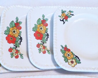 Crown Staffordshire, Luncheon set, 1928, Art Deco, Woburn Black