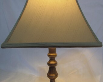 1920's ~ Refinished~ Arts and Crafts Movement~ Mission~ Solid Brass Boudoir~ Office~ Foyer~Living room~ Lamp ~ Porcelian Finial~ 15"