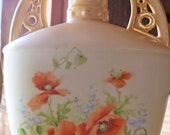 Nouveau Deco Amphora Vase With Red Poppies