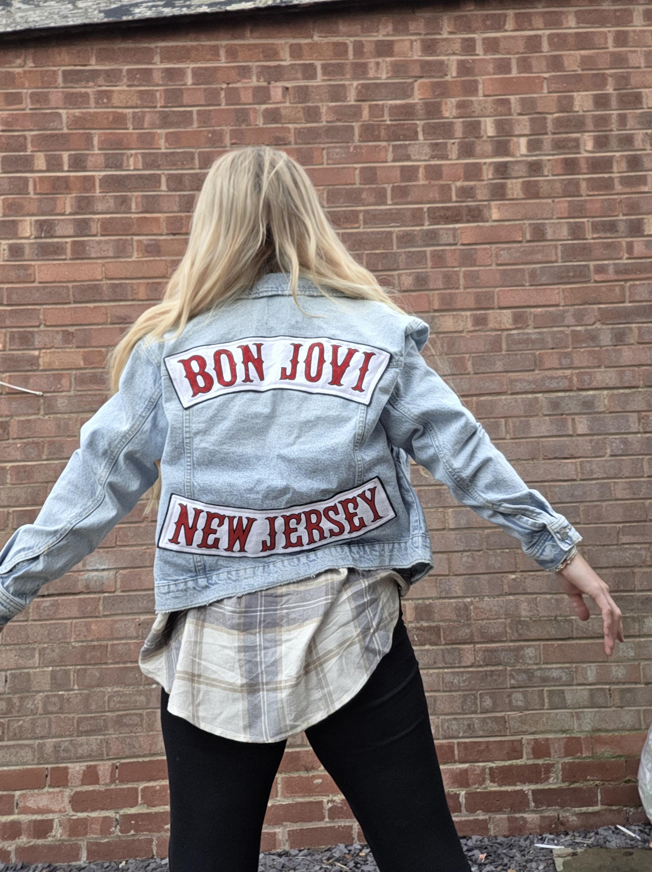 Bon Jovi New Jersey Mens Denim Jacket - Etsy