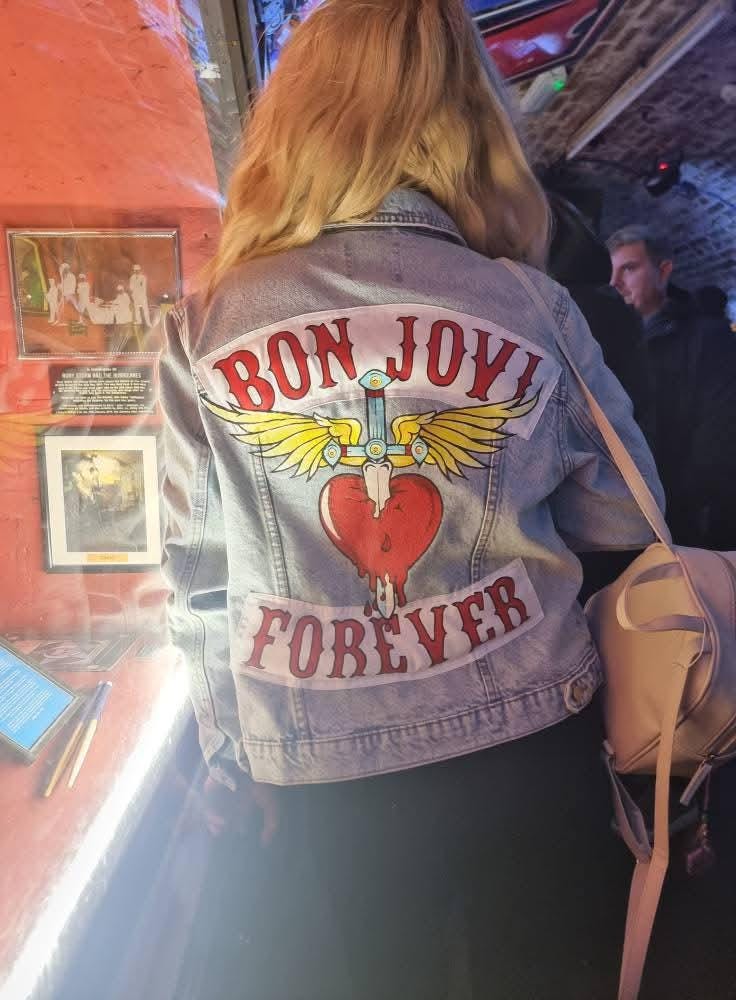 Bon Jovi Forever Heart and Dagger Denim Jacket - Etsy
