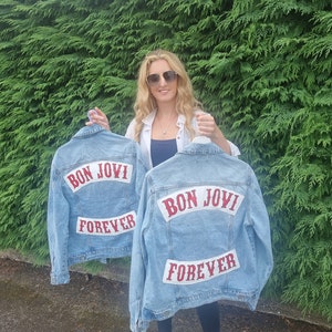 ボン・ジョヴィ　Forever Denim Jacket Women's Bon Jovi Forever Jacket - Etsy