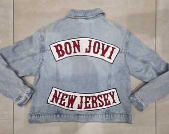 Bon Jovi New Jersey Mens Denim Jacket - Etsy