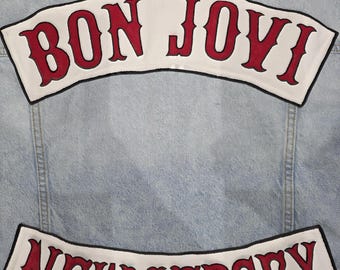 Bon Jovi New Jersey Mens Denim Jacket - Etsy