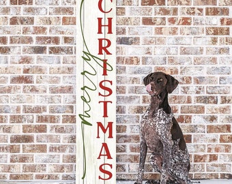 Merry Christmas Porch Sign | Weatherproof Christmas Home Decor