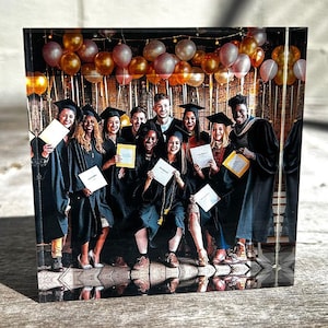 Personalisiert Unsere Familie Foto Glasstein UV gedruckt Geschenke Ideen für Geburtstag Weihnachten Muttertag Vatertag Erinnerungen Bild Familiendruck