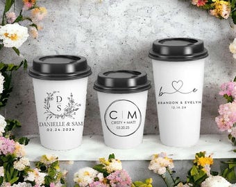 Custom Wedding Paper Cups, Custom Print Paper Cups, Custom Paper Coffee Cups, Personalized Paper Cups, Promotional Paper Cups