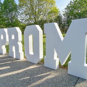 Letras gigantes de poliestireno expandido autoportantes / Caracteres y nombres de palabras de espuma 3D personalizados / Letras grandes de espuma autoportantes para bodas, fiestas y eventos