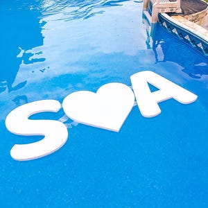 Wedding, Anniversary, or Engagement Foam Letters | 1&quot; Thick Floating Pool Letters and Numbers | Customizable Large Foam Letters Pool Party