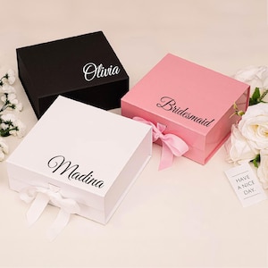 Personalized Magnetic Gift Box | Custom Keepsake | Bridesmaid, Groomsmen, or Birthday Gift Box | Packaging for Any Event