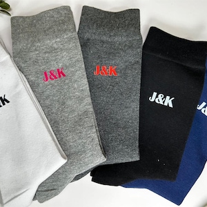 Monogrammed Men’s Dress Socks/monogrammed socks for men/groomsmen gifts/personalized socks/dad gift/stocking stuffer/bride to groom gift