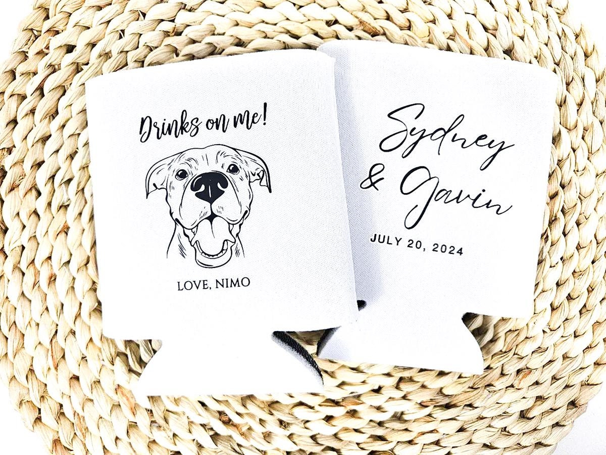 Custom Pet Portrait Can Coolers